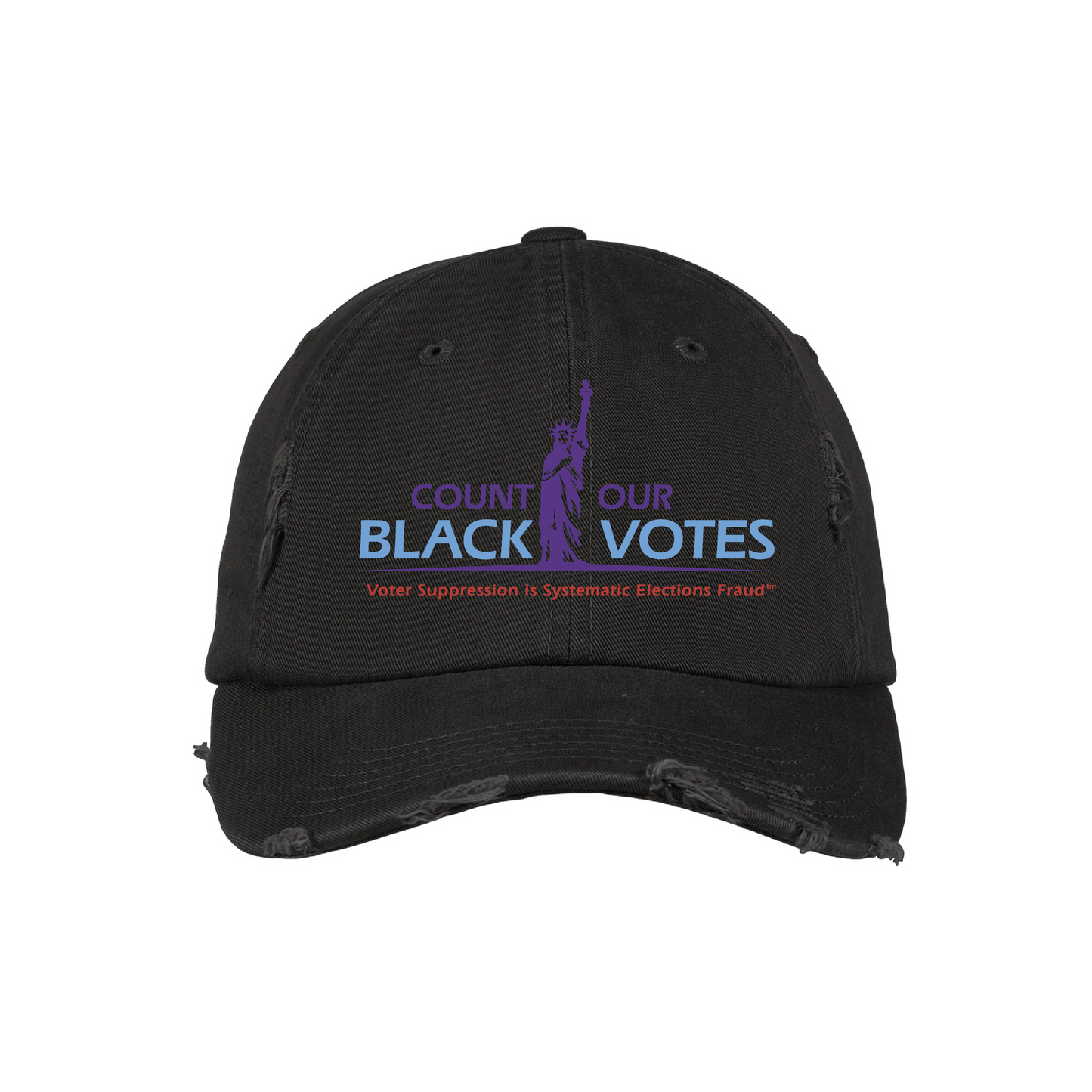Distressed Unstructured Black Hat